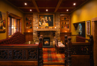 Bar seating area fire 1 - Sligo Southern Hotel